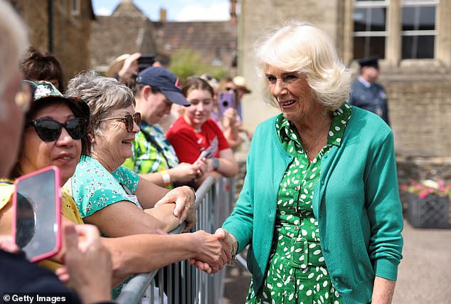 Afterwards, Camilla met and spoke with members of the public who had gathered outside
