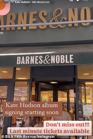 Kate's New York fans were lined up outside the book store ready for the ticketed meet-and-greet scheduled for 4pm EST