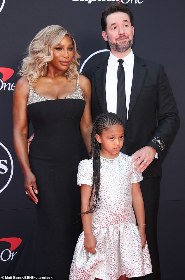 The 42-year-old tennis legend hit the red carpet with her husband Alexis Ohanian and their six-year-old daughter Olympia on Thursday