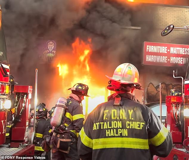The FDNY told DailyMail.com the fire injured four people, but the cause of the blaze is still under investigation