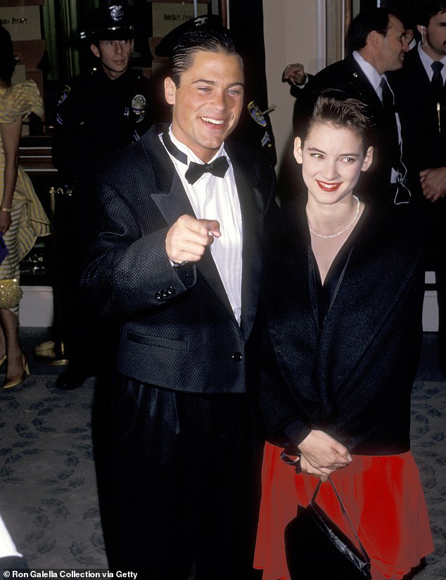 Winona was linked to Rob Lowe back in the eighties after they starred in the film Square Dance and attended the Golden Globes together a year later