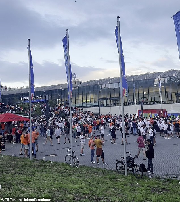 They then headed to Dortmund for the game, with the atmosphere starting to build