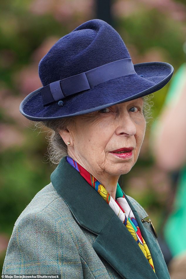 The royal spent five days in hospital after her accident. She is pictured today on her first public engagement since last month's incident