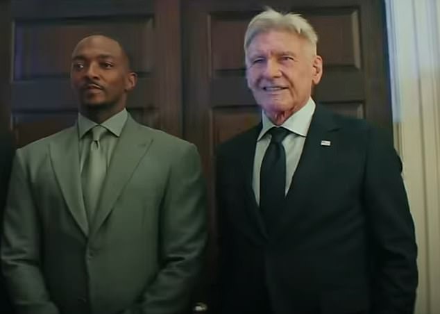 The trailer for the Disney-Marvel movie Captain America: Brave New World debuted on Friday. President Thaddeus 'Thunderbolt' Ross (Harrison Ford) is the target of an attempted assassination that is thwarted by Captain America/Sam Wilson (Anthony Mackie)