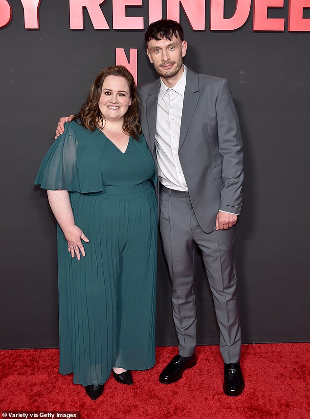 Jessica had had a steady career on British television with appearances on shows like Doctor Who and Trollied before Baby Reindeer propelled her to global fame (pictured alongside co-star Richard Gadd in May)