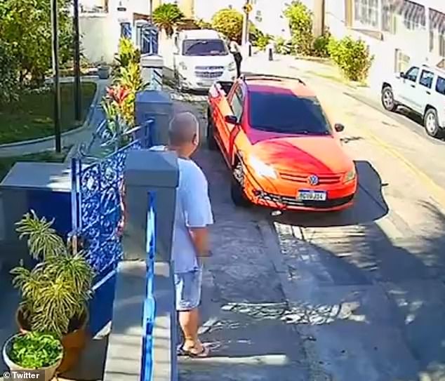 Rio de Janeiro school principal Raquel Schwab approached the driver of an SUV to tell her that she could not park on the school sidewalk moments before the motorist sped off and dragged Schwab down the street