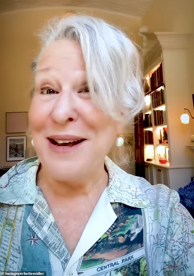 Midler recently announced she had joined TikTok. 'Yes, I am, and I'll tell you why, 'cause everyone on that platform is absolutely hilarious. I want to be at that party too. Okay, I'll see ya then,' she said in a quick clip