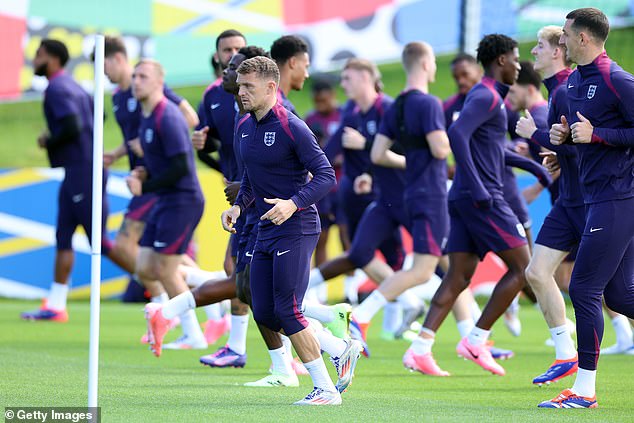 The Three Lions were put through their paces in their final training session ahead of the final