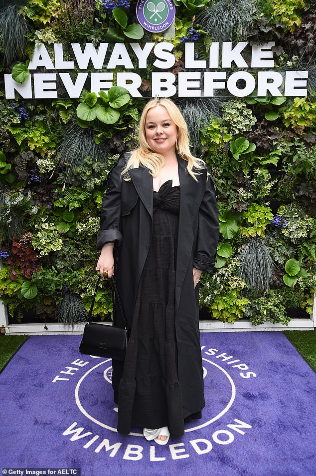 Nicola Coughlan looked stunning in head to toe Kate Spade at the day 13 of Wimbledon at the All England Lawn Tennis and Croquet Club in south-west London on Saturday