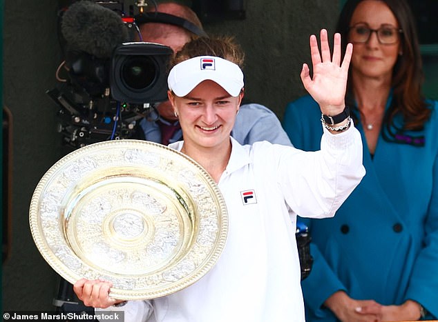 Barbora won the Wimbledon title and became the eighth different woman to win Wimbledon in the last eight years when she beat No. 7 Jasmine, 6-2, 2-6, 6-4, in the ladies final