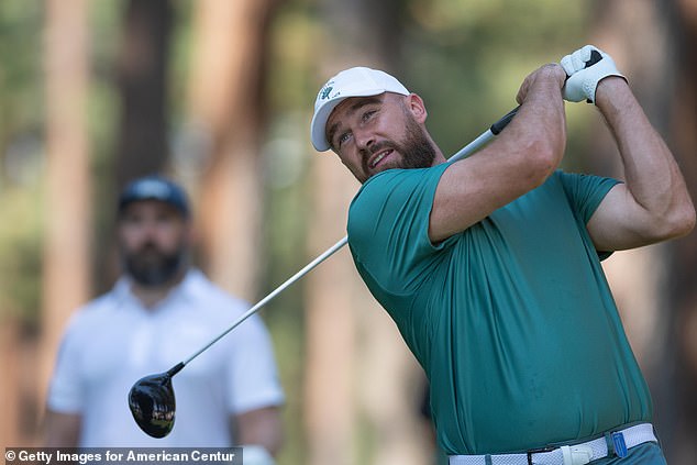 Although Kelce won it in 2023, he struggled Saturday at the CC Celebrity Golf Championship