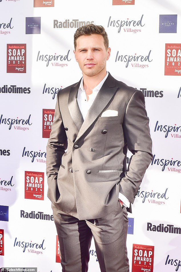 Keanu Taylor actor Danny Walters looked suave in a double-breasted suit and shirt