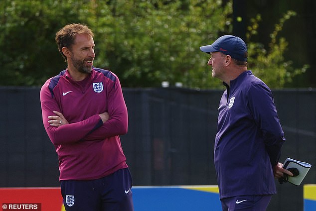 Southgate led England's final training session on Saturday ahead of the final in Berlin