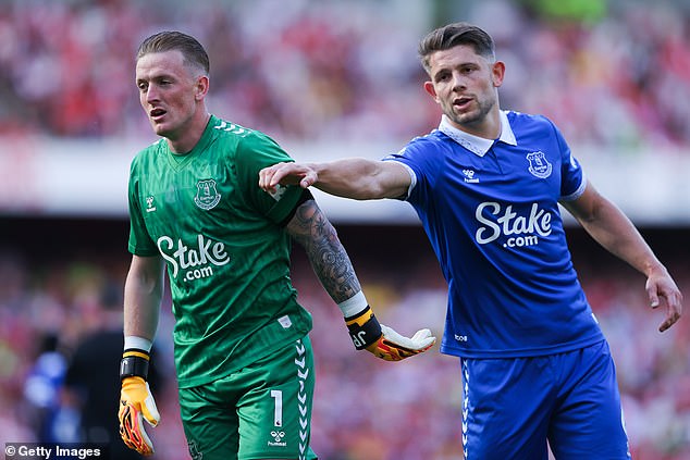 His Everton team-mate, James Tarkowski (right), has wished his friend all the best in Berlin