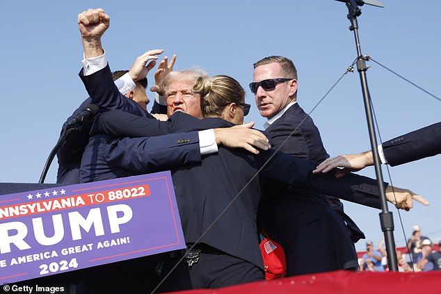 Prayers are coming in for former President Trump after he was seen with blood on his face following shots that rang out at a Pennsylvania rally Saturday afternoon