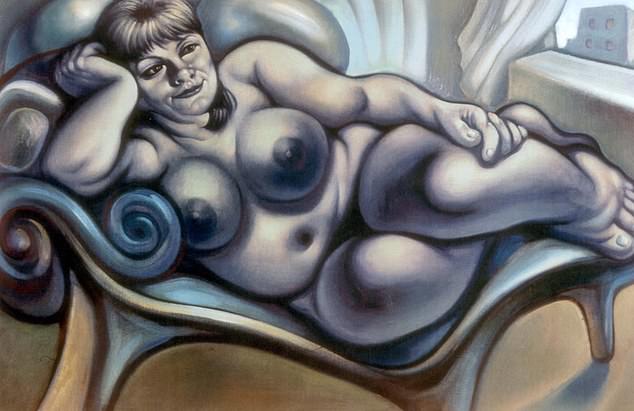 The nude painting that Dawn French has on her wall