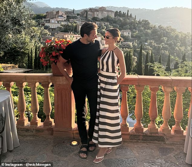 Michelle Keegan and Mark Wright, both 37, looked cosy as they enjoyed the last day of their trip to Mallorca on Instagram on Saturday