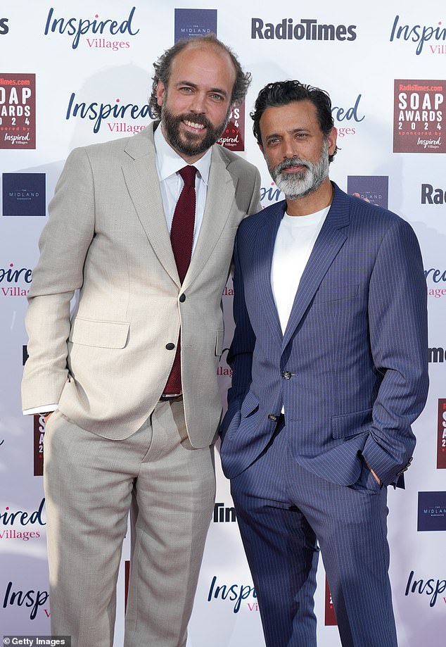 The soap also swept the board in the Best Villain which was awarded to Navin Chowdhry (pictured left), Best Episode and Most Inspiring Storyline