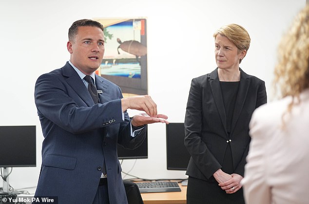 Health Secretary Wes Streeting (left) with Chief Executive of NHS England, Amanda Pritchard on July 8