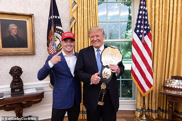 Covington is an ardent Trump supporter and visited him at the White House back in 2018