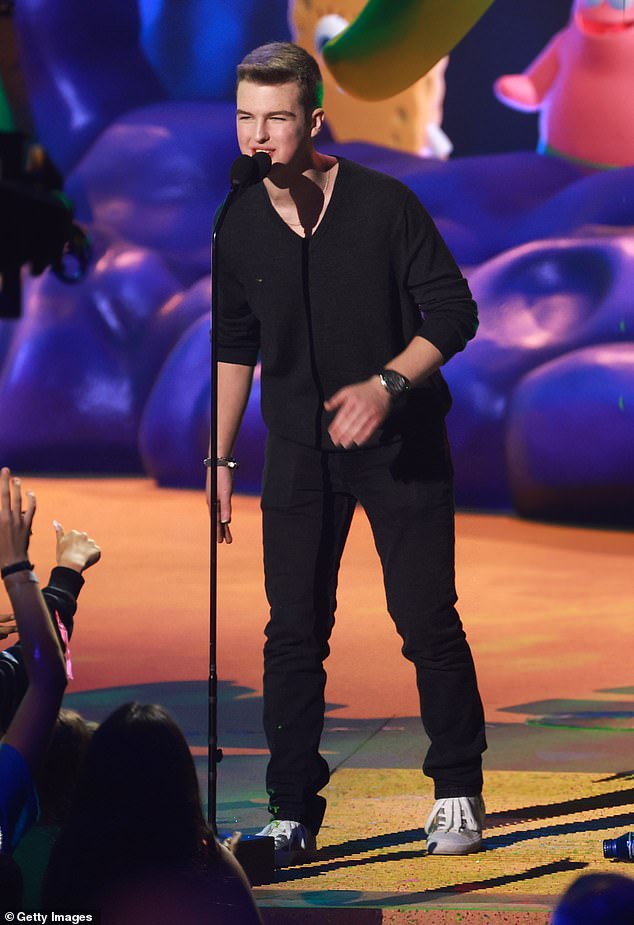 Iain Armitage was seen taking the stage to accept the award for favorite family TV show for Young Sheldon