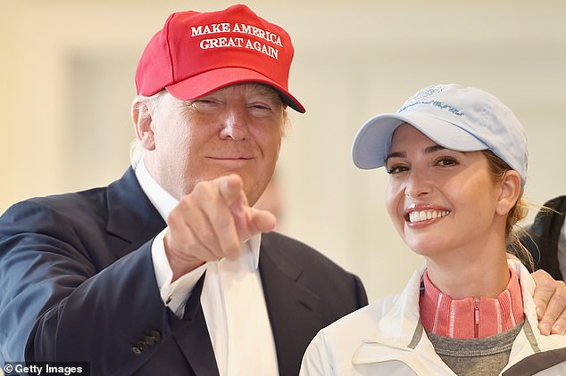 Donald Trump visits his Scottish golf course Turnberry with Ivanka Trump on July 30, 2015