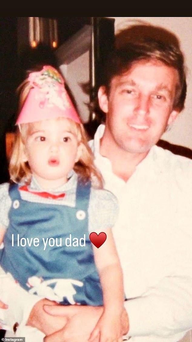 Donald Trump with Ivanka when she was a young child