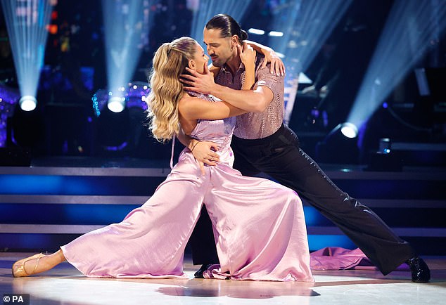 Graziano and Zara hold a pose during their live performance in last year's Strictly