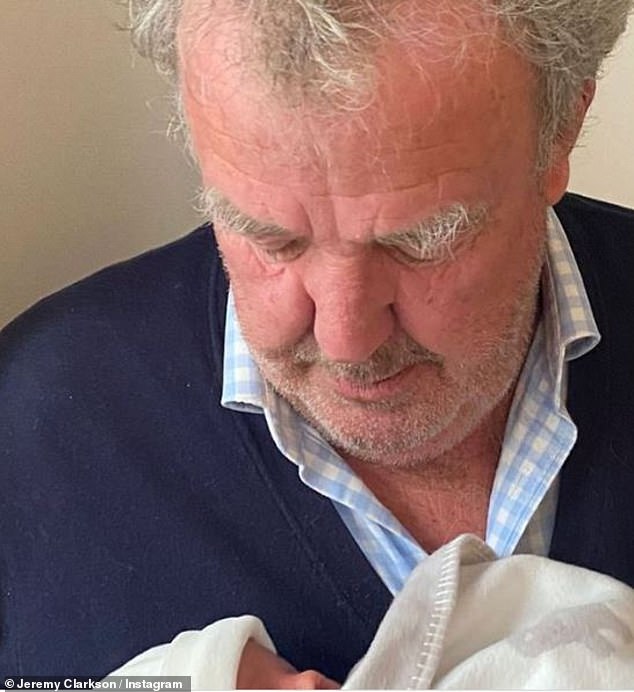 Last year Emily revealed she had welcomed a baby Arlo Rose, who she said was doing 'really well' as she made The Grand Tour host  (pictured) a grandfather for the first time