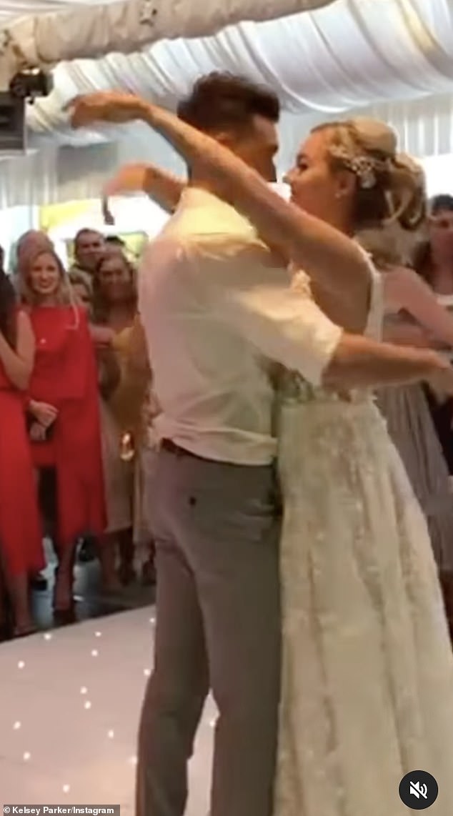 Kelsey shared a poignant video of montage of their life together, including moments from their wedding as they are seen dancing together happily