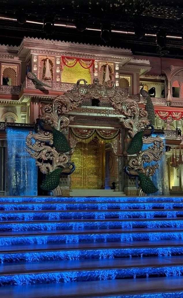 Huge stair and peacock displays were also part of the venue