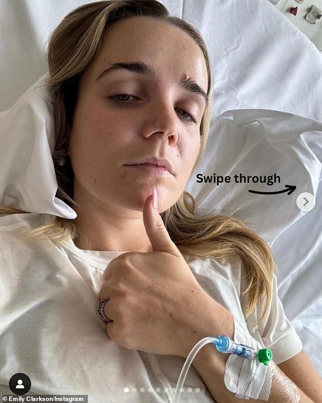 The podcast host, 29, shared in an emotional Instagram post that she is struggling with hyperemesis gravidarum (HG), and revealed she's been hospitalised on various occasions