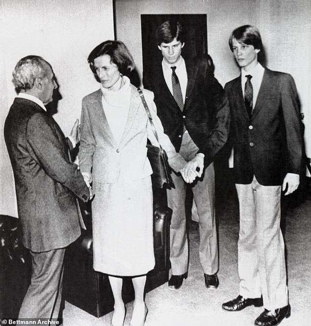 Kerr's mother receives condolences in Beirut after the assassination of her husband in 1984