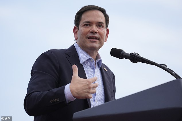 Florida Senator Marco Rubio speaking before Donald Trump at a campaign rally in Doral, FL on July 9, 2024