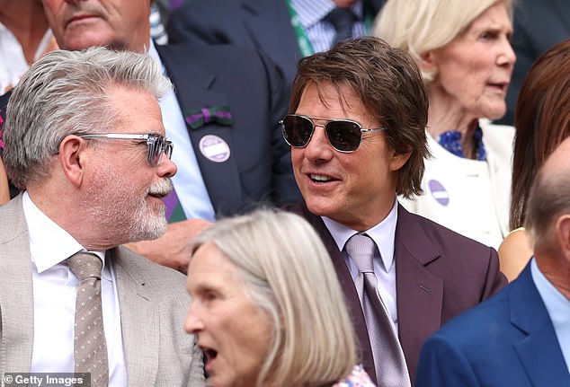 Tom Cruise was also seen in the Royal Box as Novak Djokovic took on reigning champion Carlos Alcaraz in a re-run of last year's thrilling five-set clash