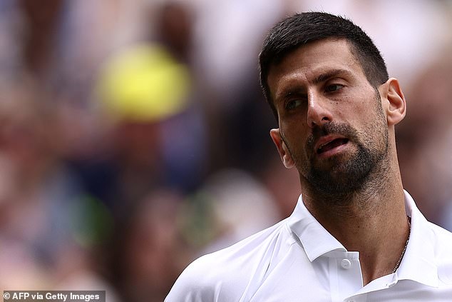 A forlorn looking Djokovic had no answer to Alcaraz's power in the opening set