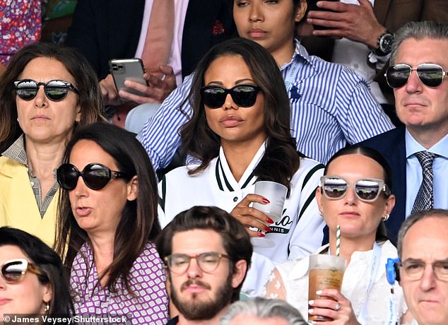 Emma Weymouth was among the celebrities watching from the box