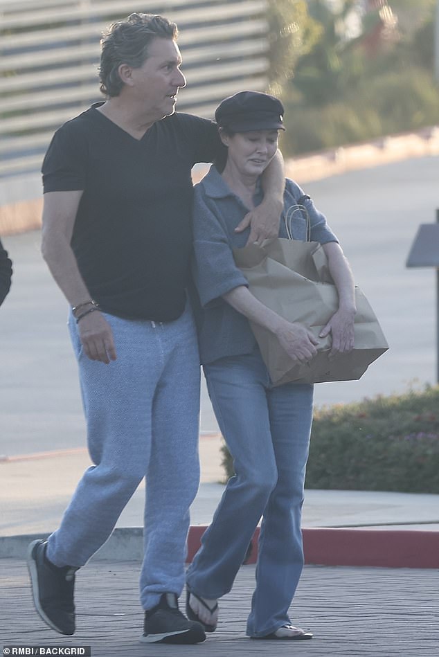 Doherty is seen with her friend Chris Cortazzo on June 16, just before the actress passed away at age 53 after years of battling cancer