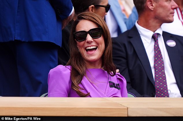 She's back! The Princess of Wales looked thrilled to be back in Wimbledon