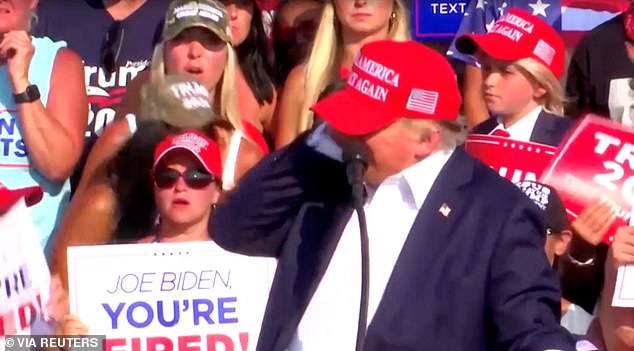 Donald Trump said he was shot in the right ear at his rally