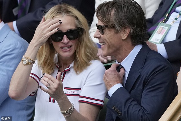 Julia Roberts was joined by husband Daniel Moder during her appearance in the Royal Box on Sunday