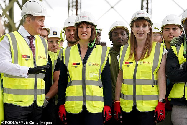 Ms Rayner joined Ms Reeves on a visit to a building site after the Chancellor's speech last week