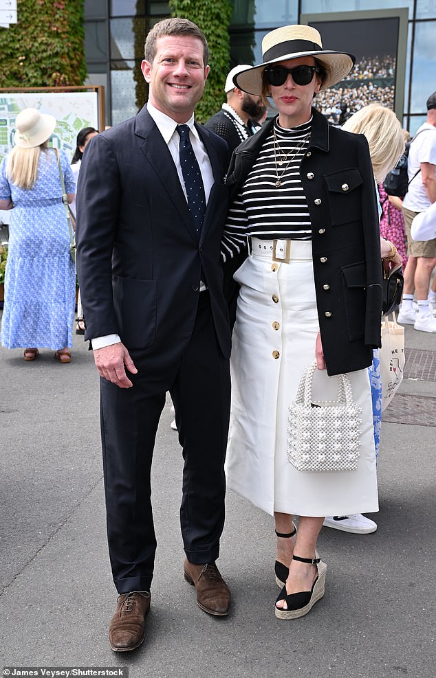 Dermot O'Leary and Dee Koppang also attended the men's final