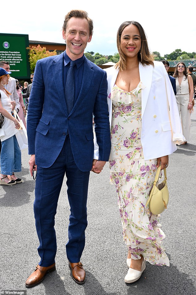 Tom Hiddleston and Zawe Ashton were dressed in Ralph Lauren as they made a rare public appearance together on day 14 of the competition