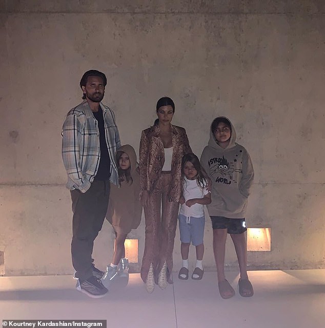 Kourtney ended her on/off nine-year relationship with the 41-year-old Talentless CEO in 2015 after welcoming Penelope and their two sons Mason Dash Disick, 14; and Reign Aston Disick, 9 (pictured in 2020)