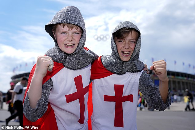 England fans outside the stadium before the UEFA Euro 2024 final match