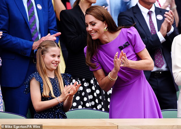 Kate Middleton and Charlotte were smiling and grinning throughout the whole match