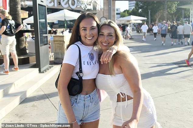 Two England fans head to the bars in Magaluf to watch the Euro 2024 final