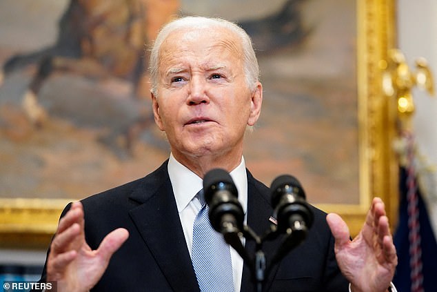 President Biden called the shooting 'sick', adding: 'There's no place in America for this type of violence'