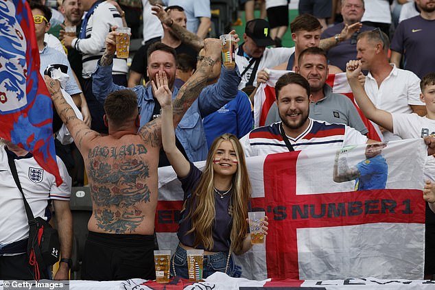 England fans before the UEFA EURO 2024 final match between Spain and England